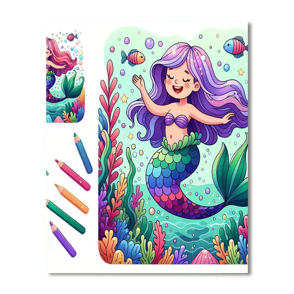 Marvelous Mermaid Magic Number Painting