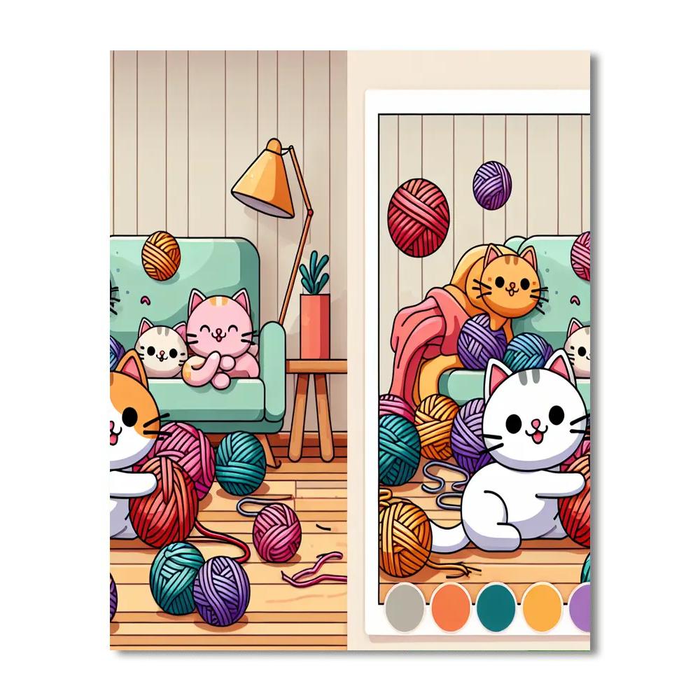 Caring Kittens Painting Number Kit
