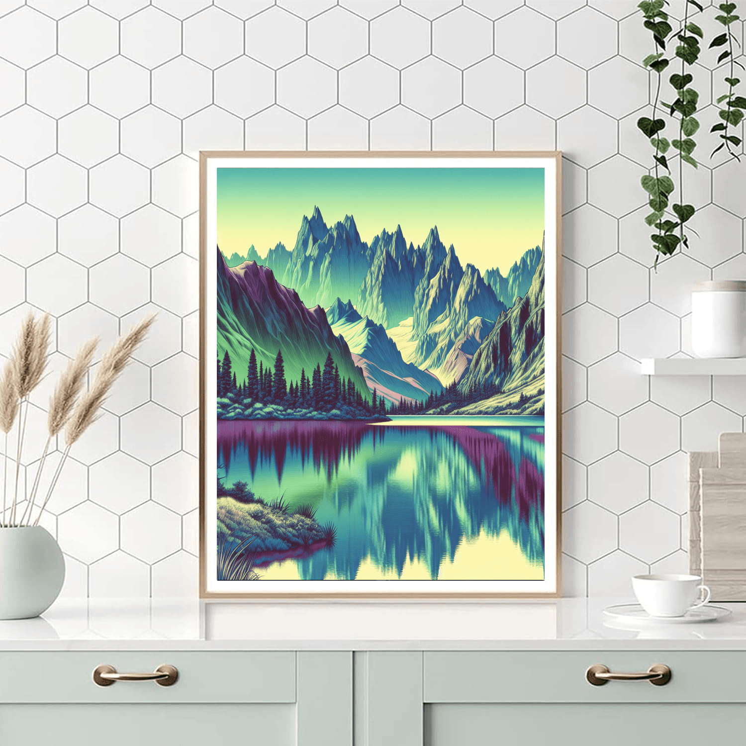 Breathtaking Mountain Vista Painting Number Kit