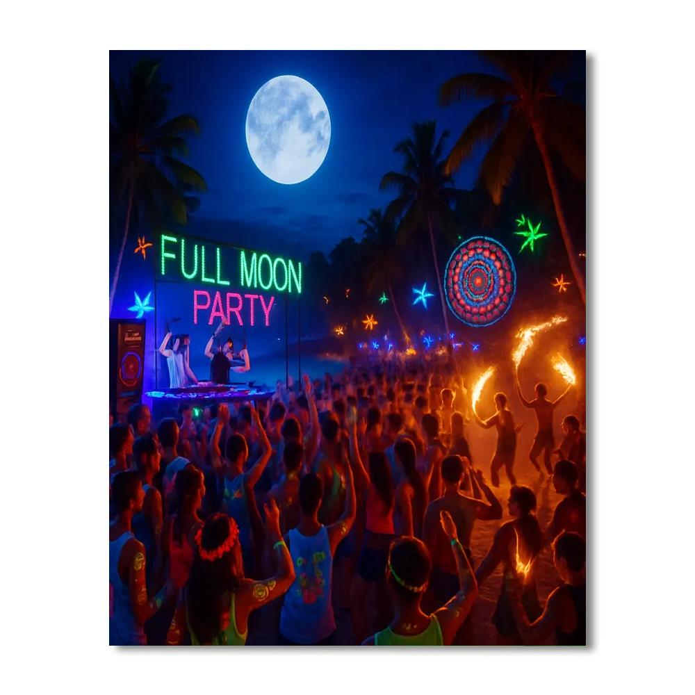 The Full Moon Party - Thailand DIY Paint By Numbers