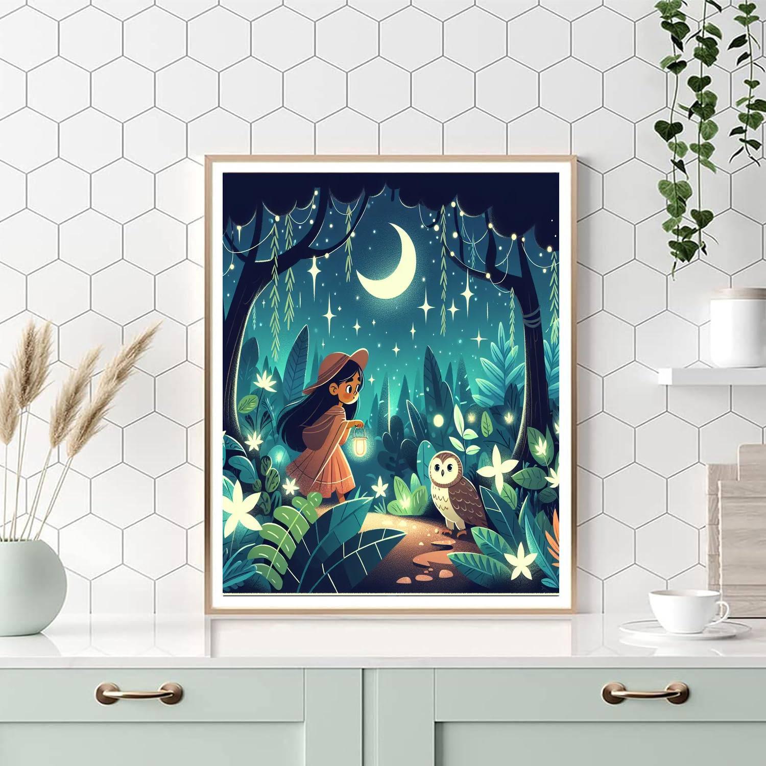Moonlit Woodland Journey Paint By Color