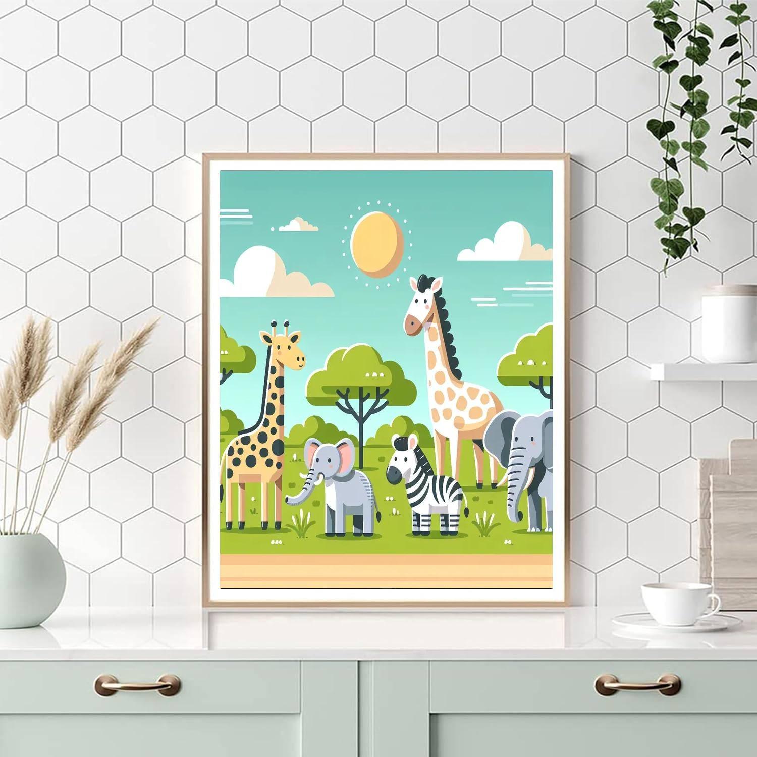 Savanna Safari Scenes Paint By Numbers