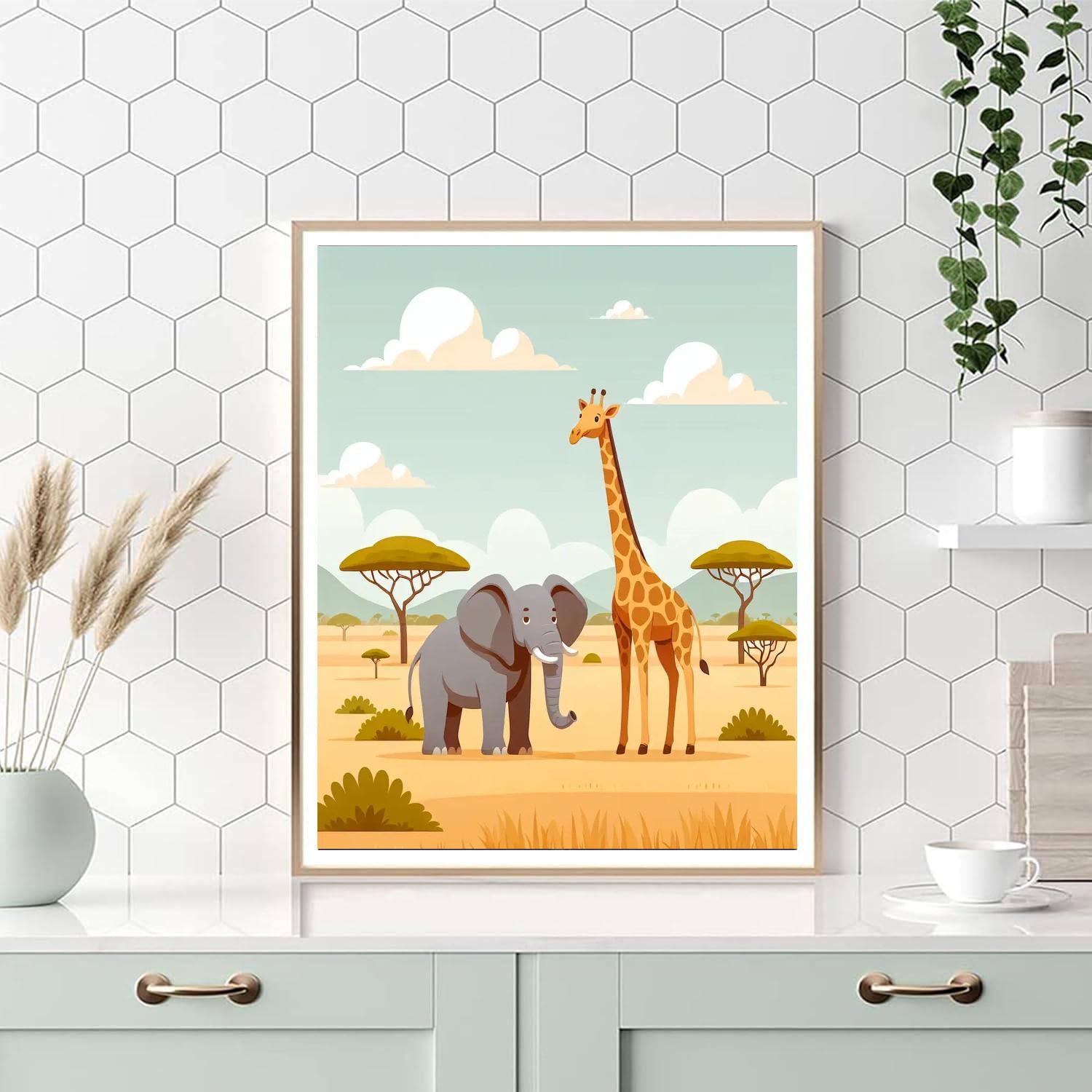 Safari Friends Excursion DIY Paint By Numbers