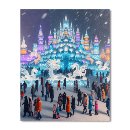 Harbin International Snow And Ice Festival - China Painting By Numbers Kit