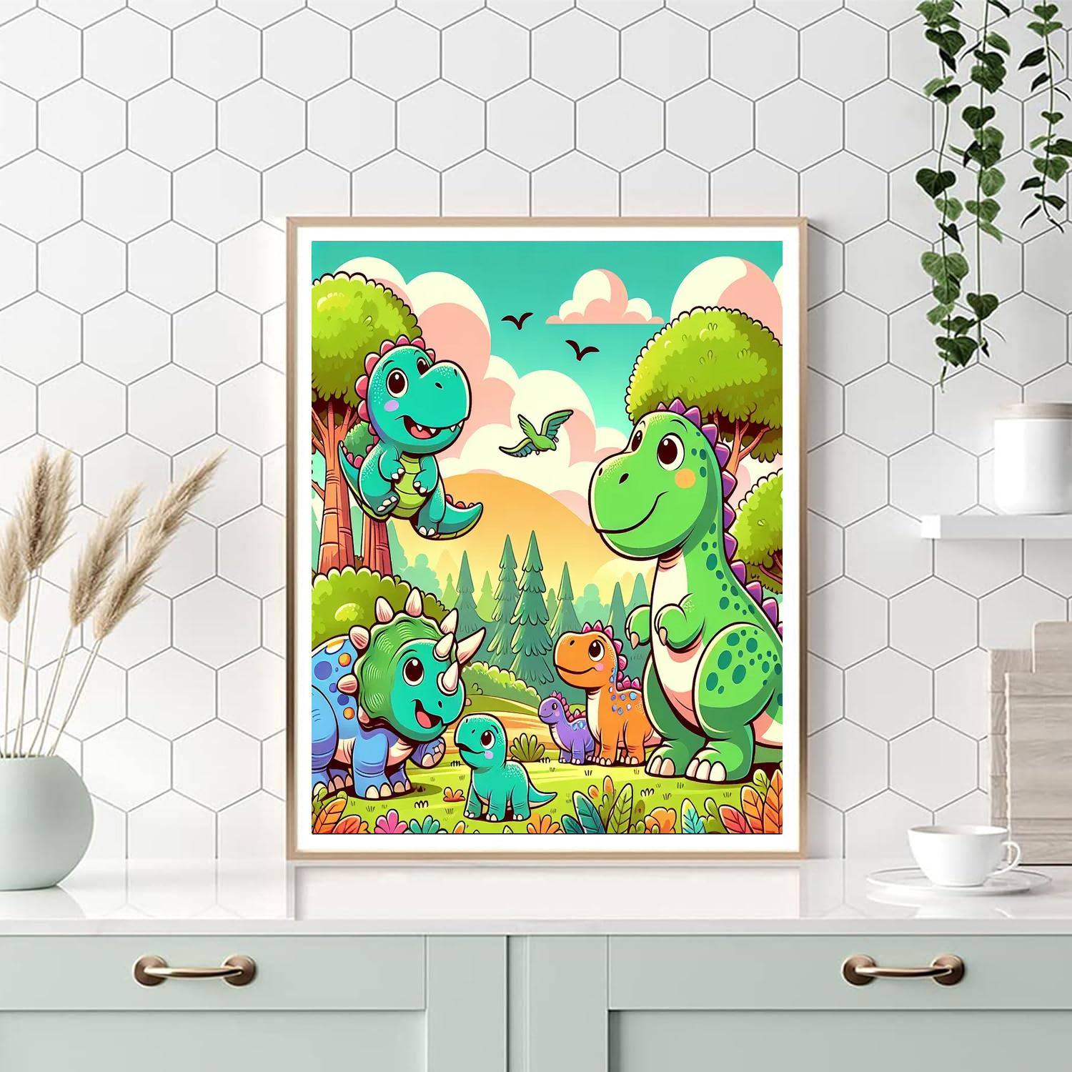 Playful Dinosaur Discovery Paint By Numbers Kits
