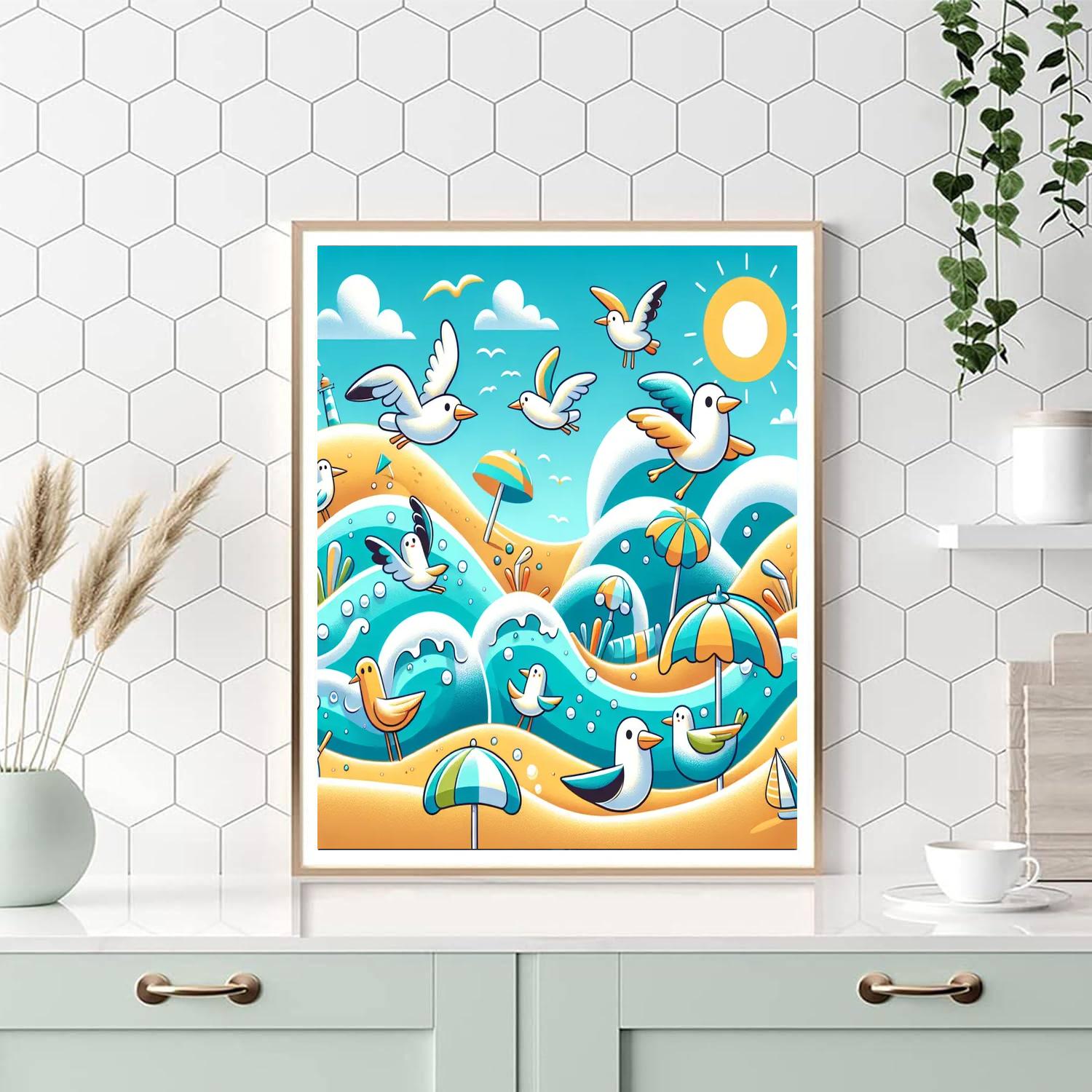 Silly Seagulls Numbered Painting Kits