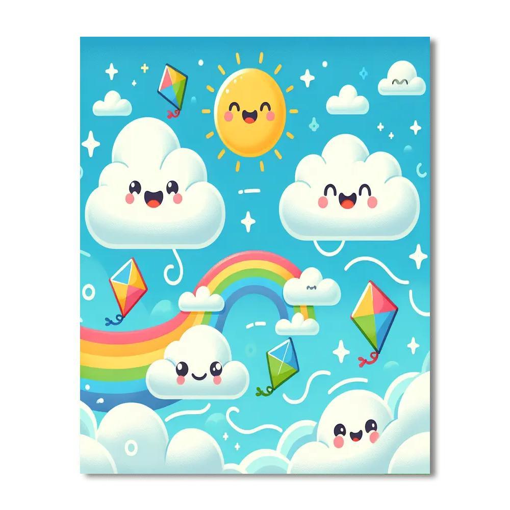 Charming Cloud Adventures Number Painting