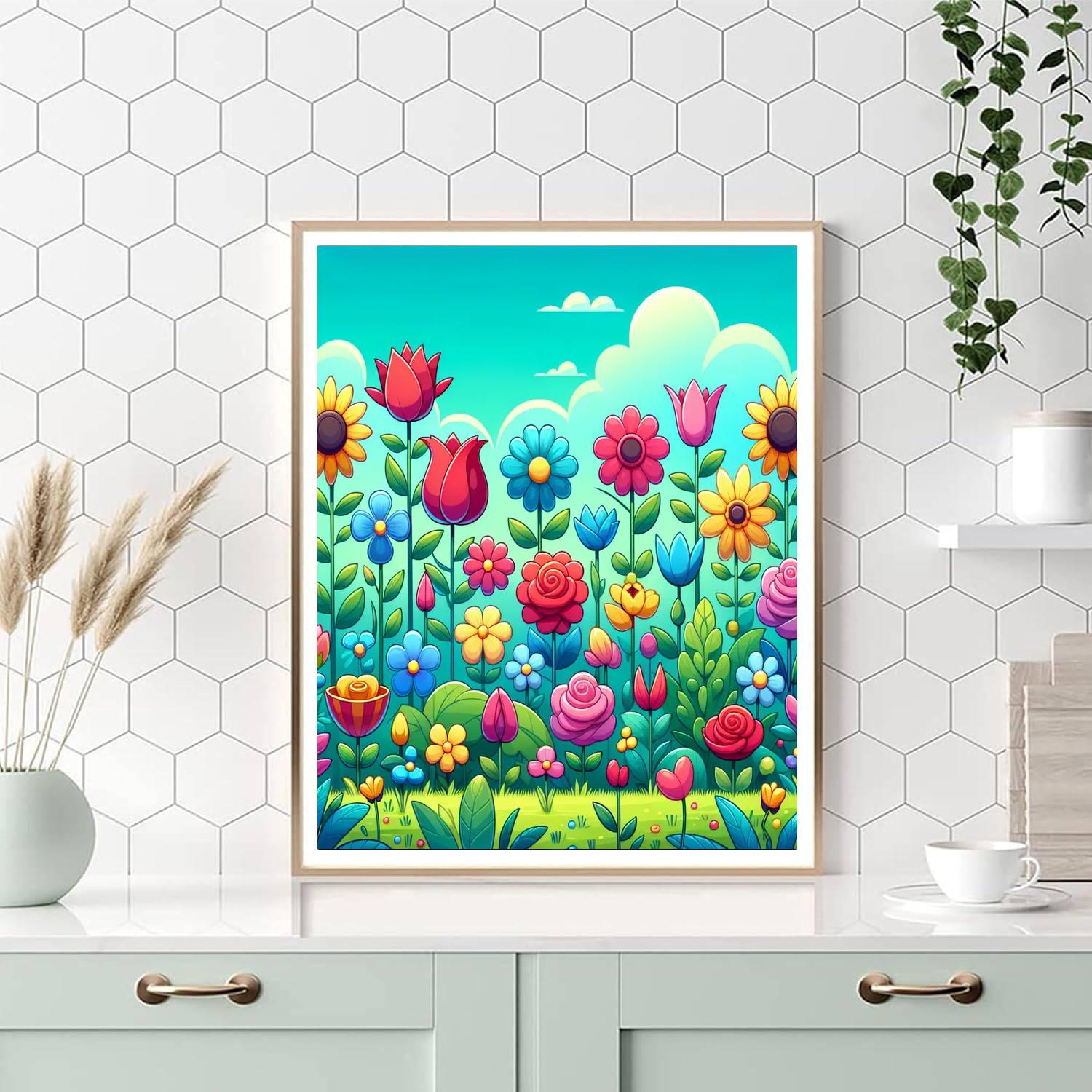 Garden Of Blooms Painting Number Kit