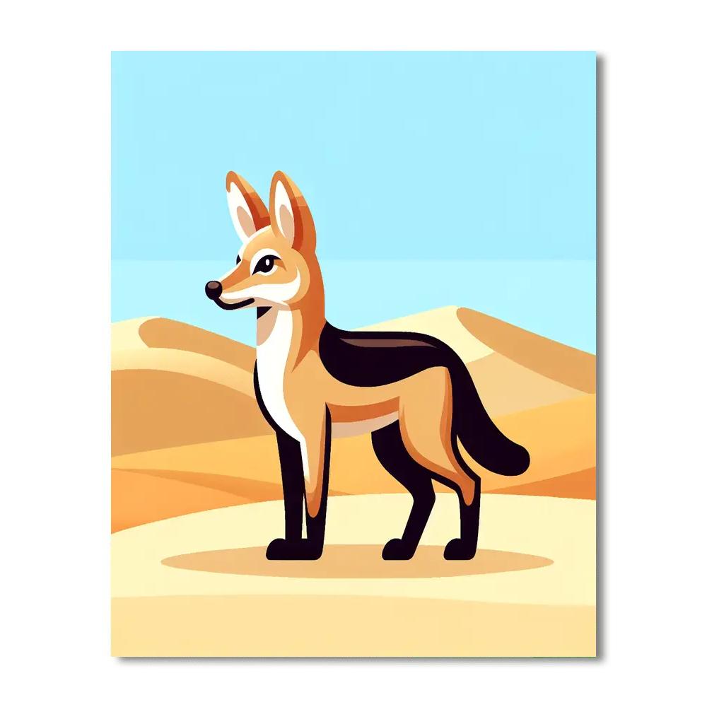 Jazzy Jackal Paint By Numbers Art