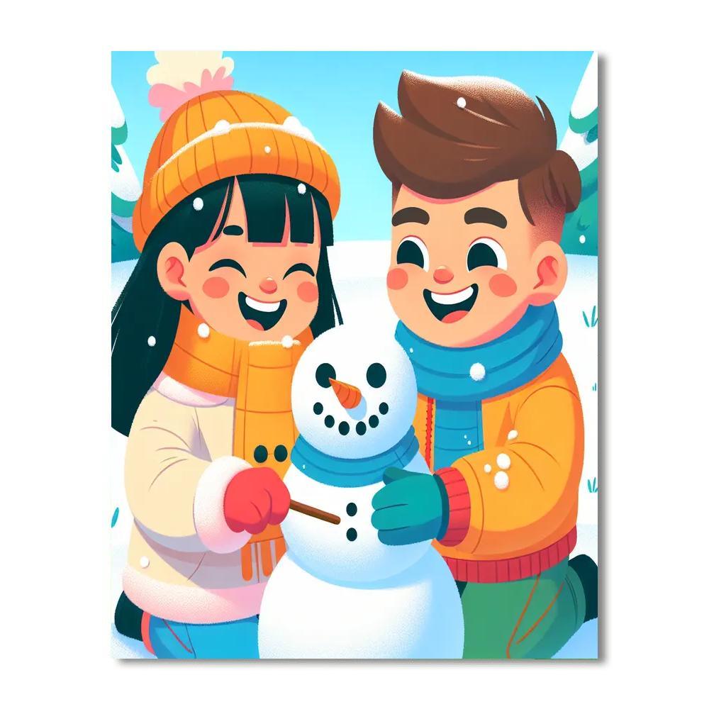 Winter Fun In The Park Paint By Numbers