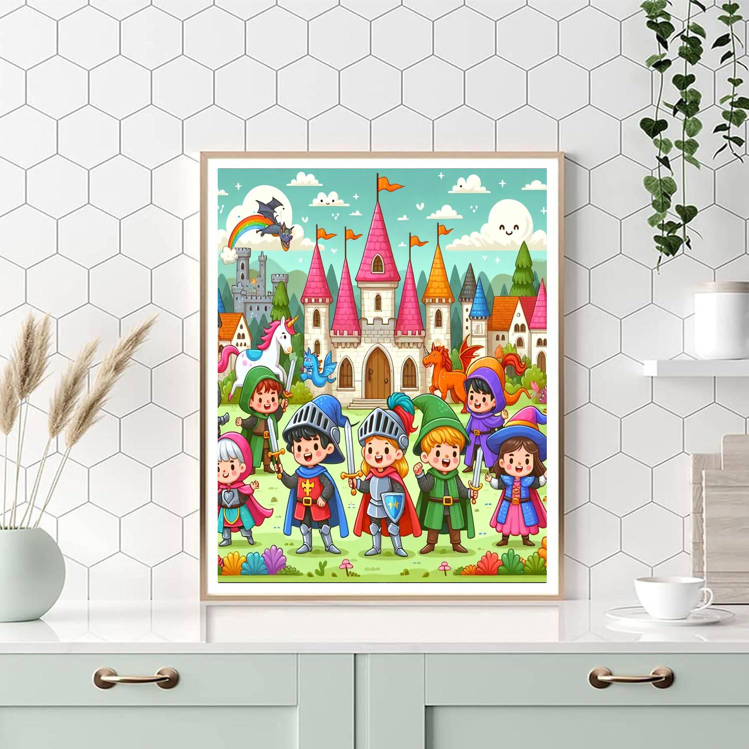 Fantasy Kingdom Guardians Number Painting