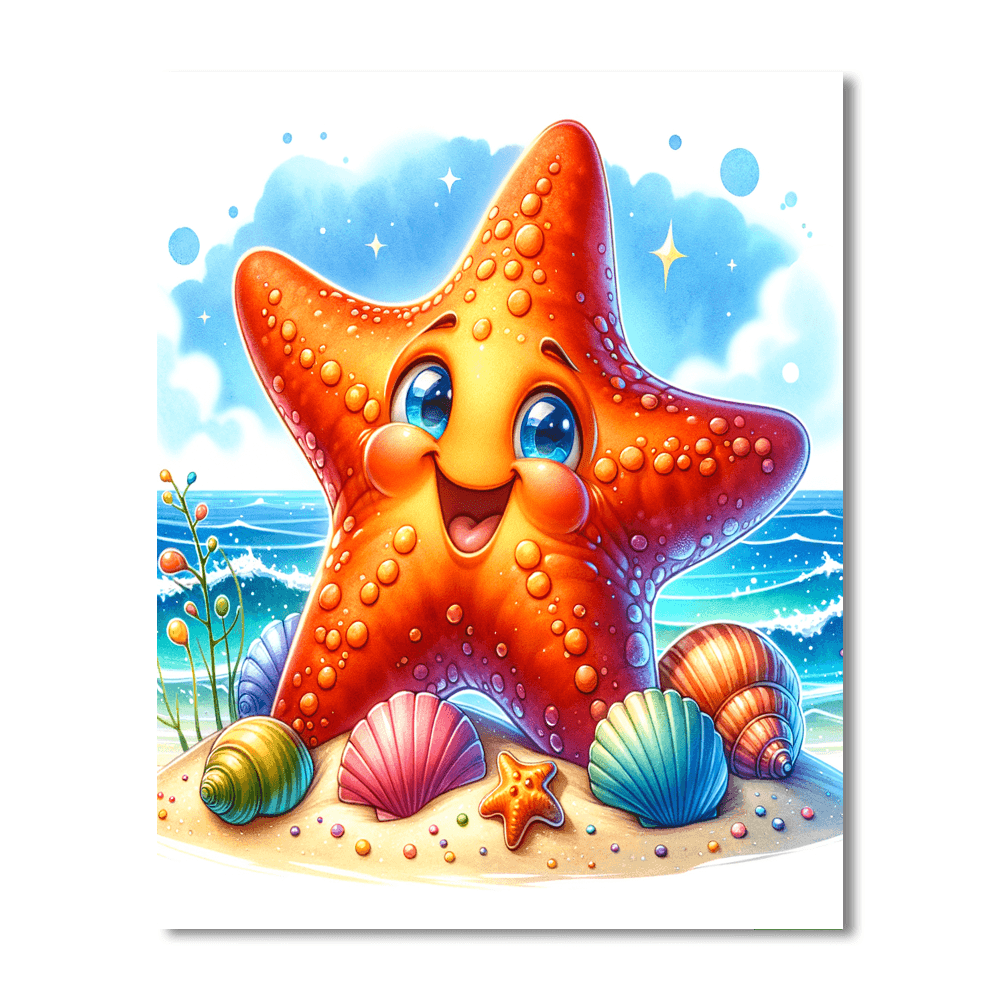 Joyful Starfish - DIY Painting By Numbers Kit