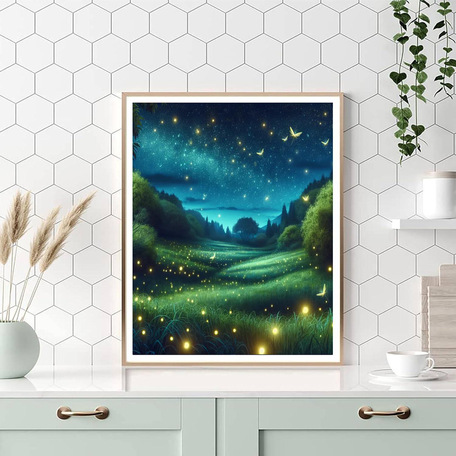 Dancing Fireflies Night Paint By Numbers Art