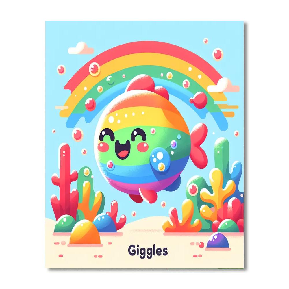Giggles The Rainbow Fish Numbered Painting Kits
