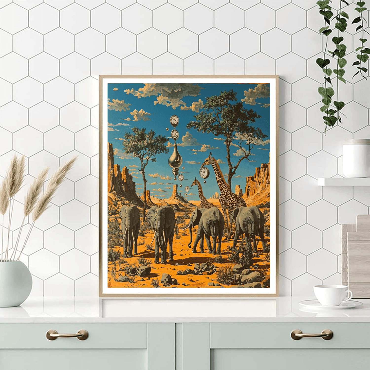 Salvador Dalí Inspired Surreal Wildlife Safari  Paint By Number