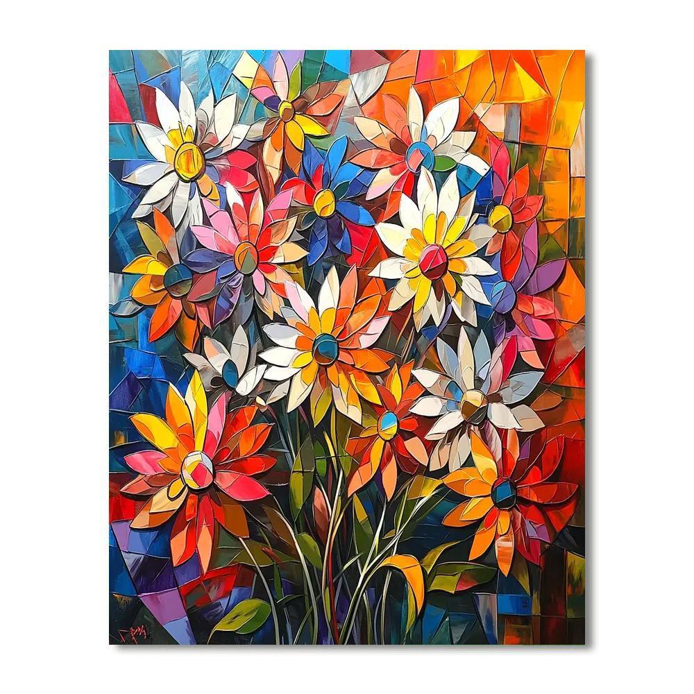 Picasso Inspired Picasso's Petals  Number Painting