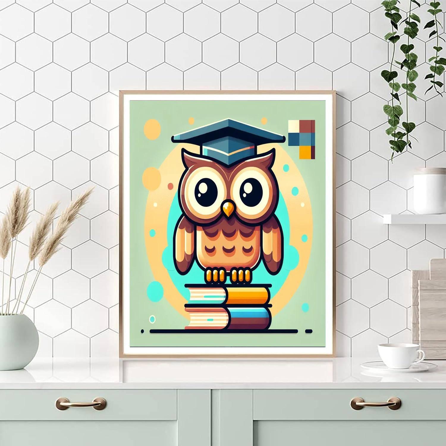 Wise Owl Scholar Paint By Number
