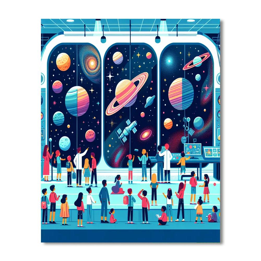 Space Station Adventures DIY Paint By Numbers