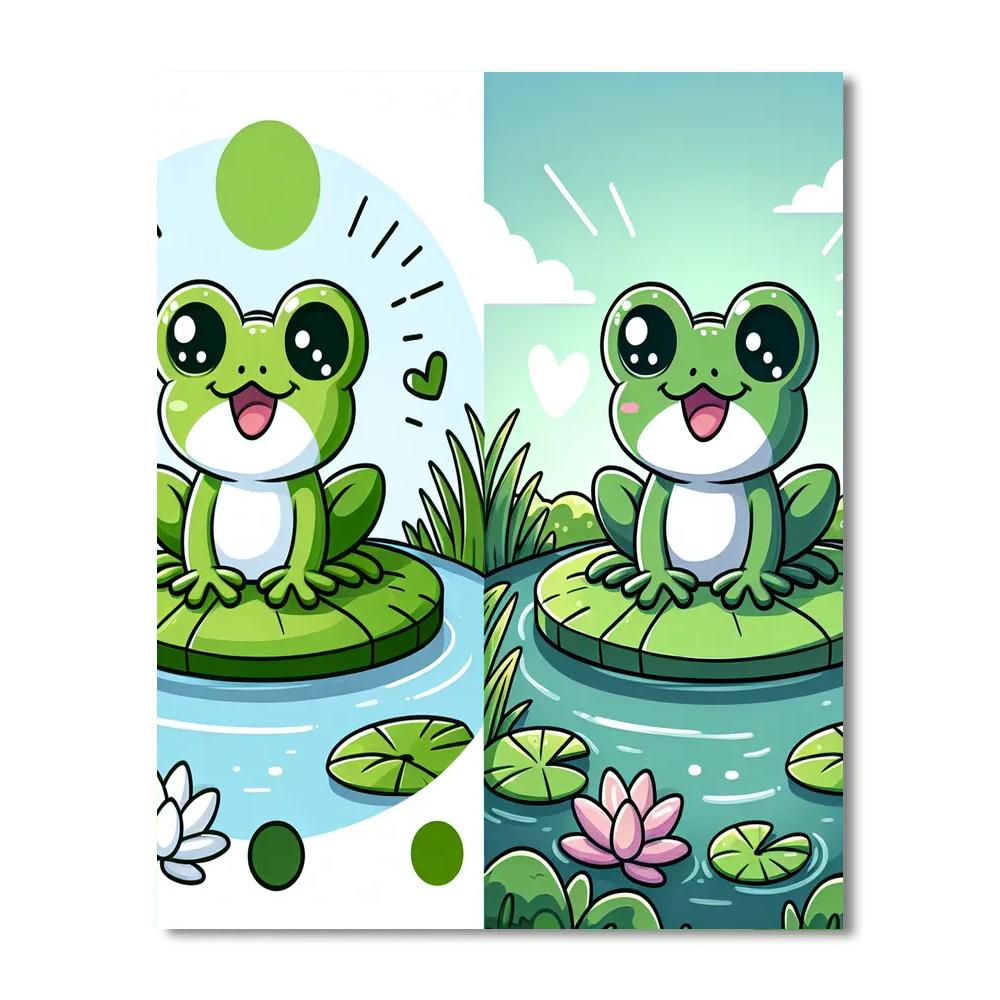 Fun Frog Painting By Numbers Kit