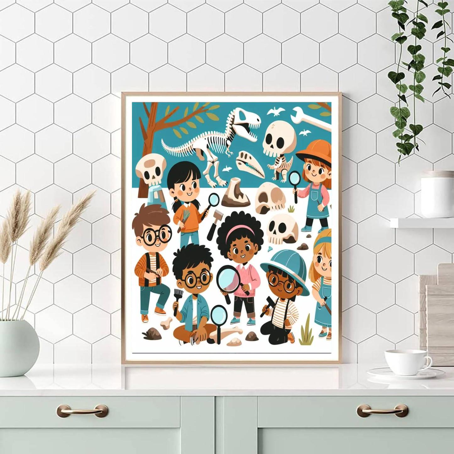 Dino Adventure Excavation Number Painting