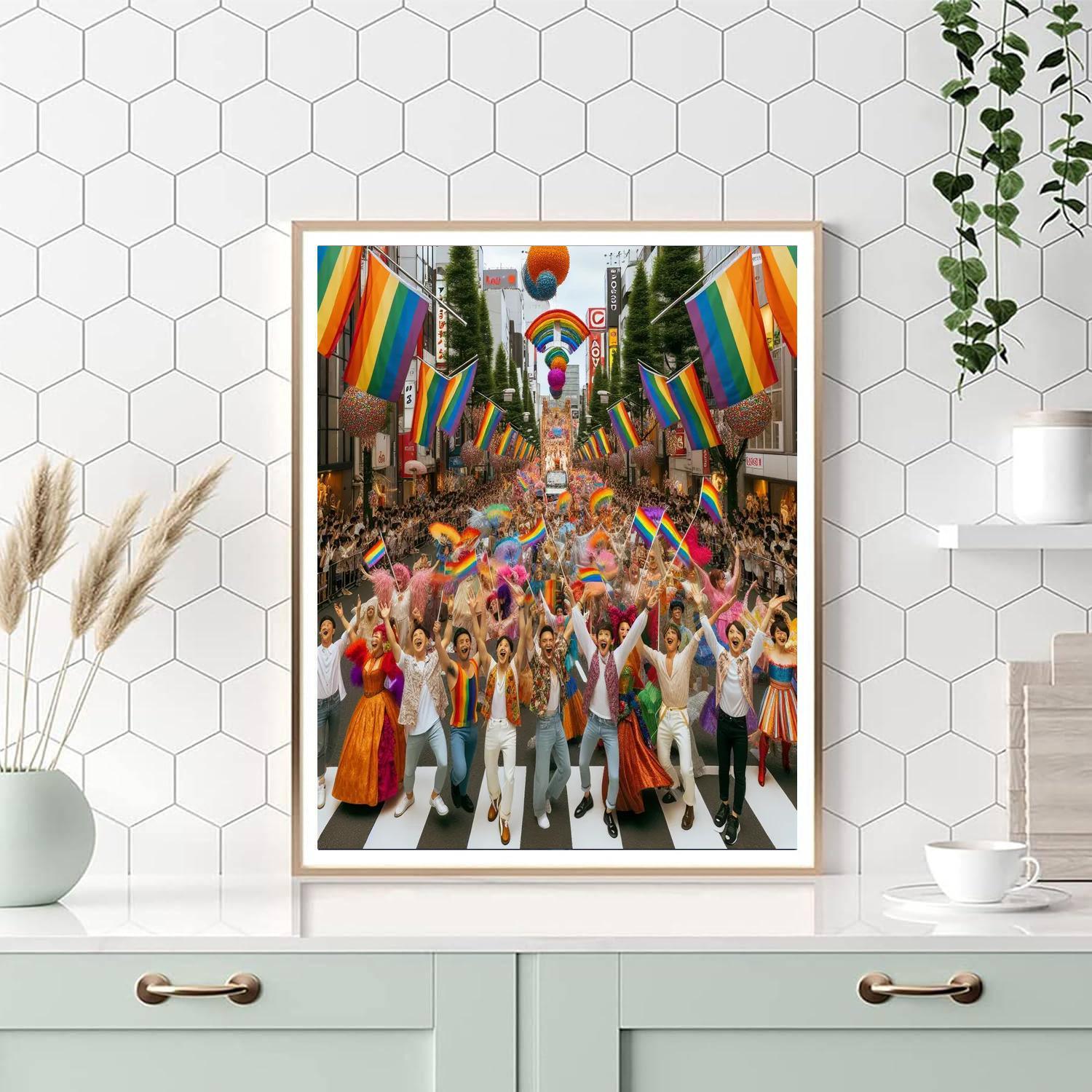 Tokyo Rainbow Pride DIY Paint By Numbers