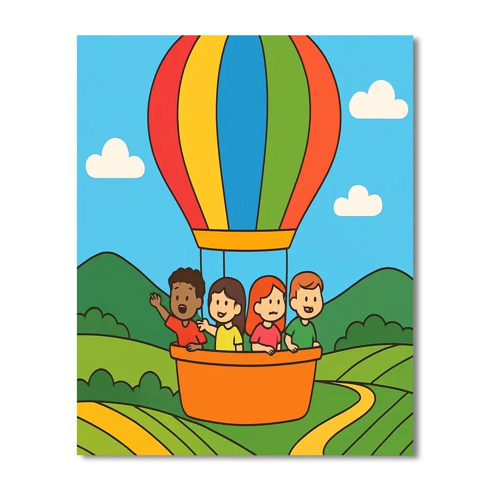 Adventurous Air Balloon Painting By Numbers Kit