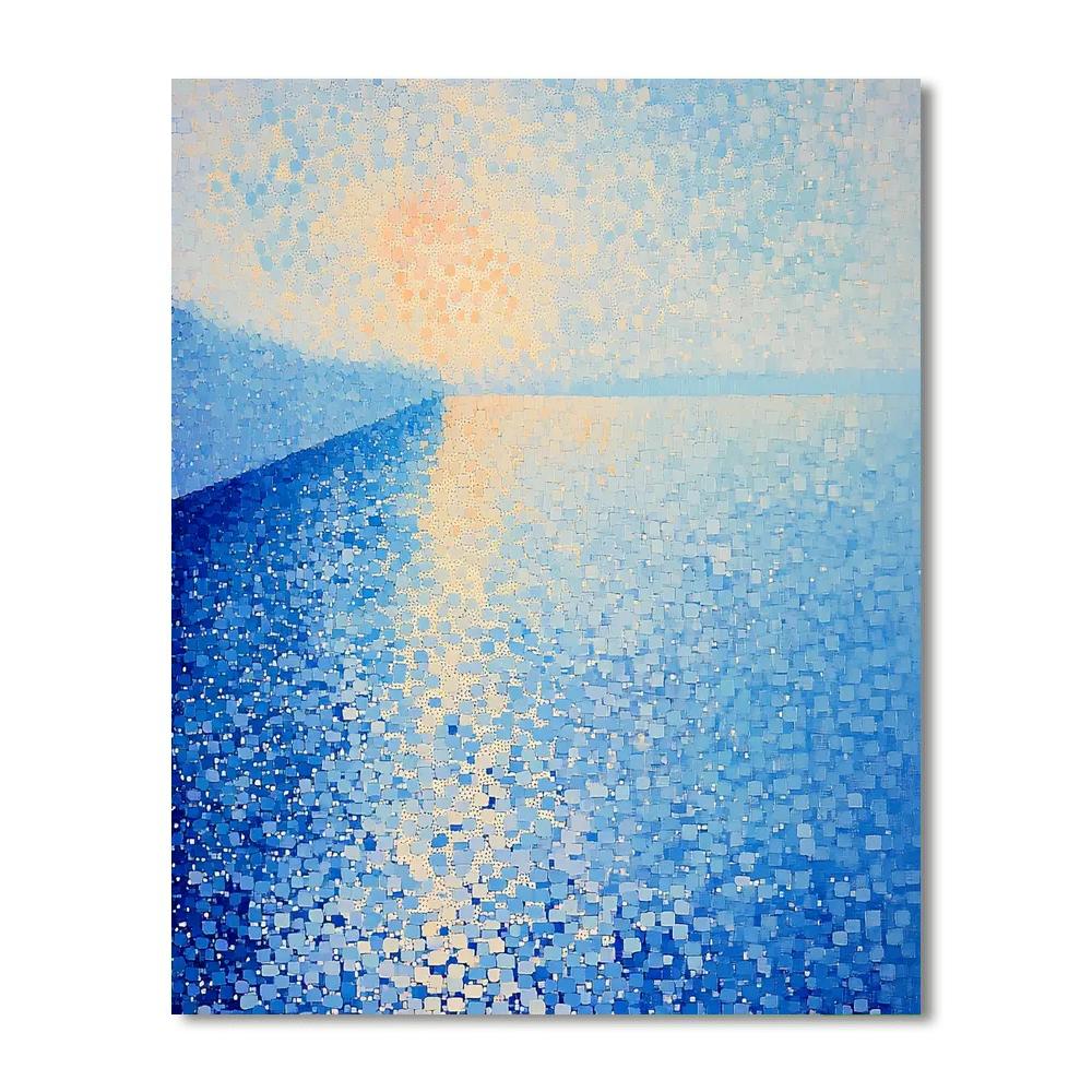 Georges Seurat Inspired Dreamlike Reflection  Paint By Numbers Art