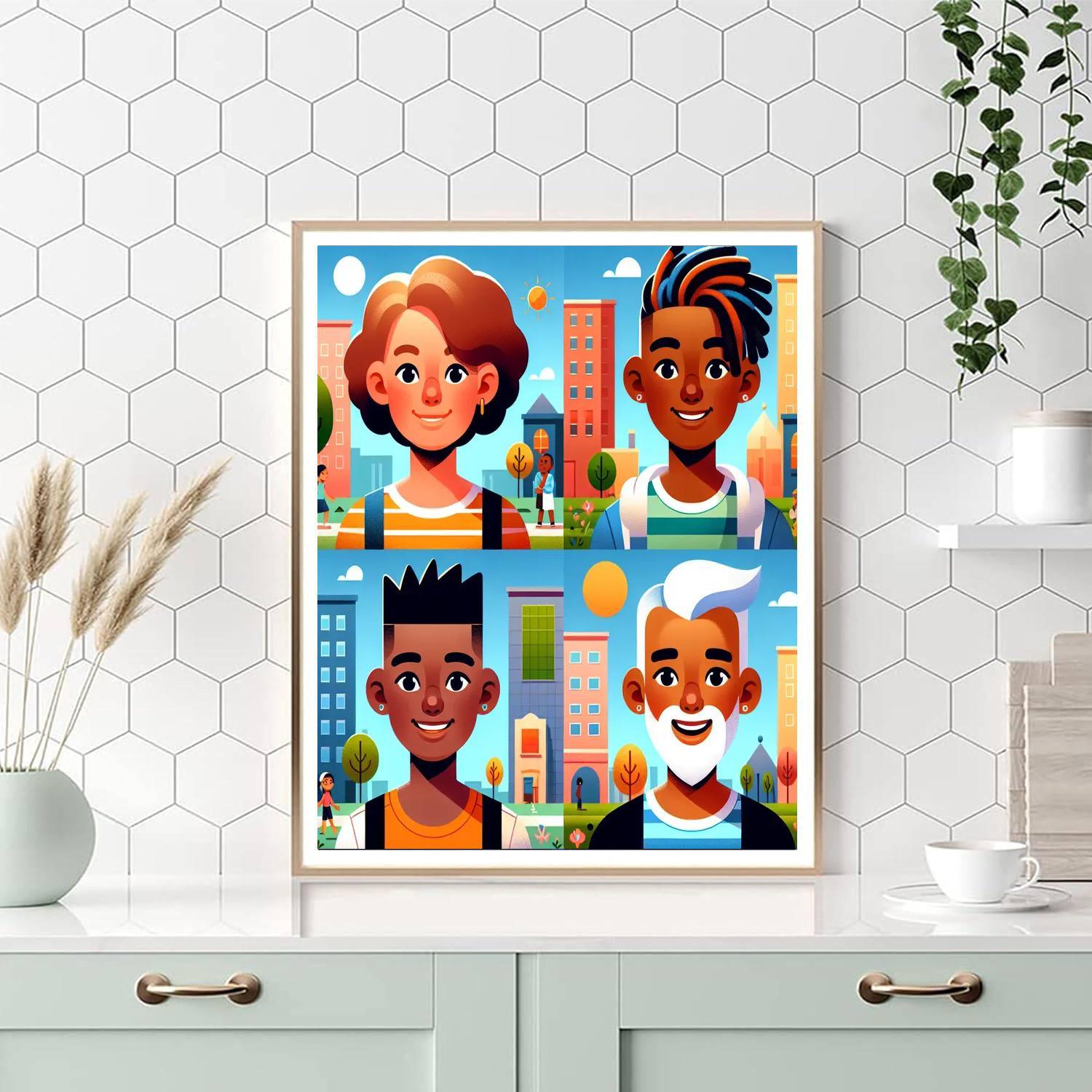 Charming City Adventure Paint By Numbers Art