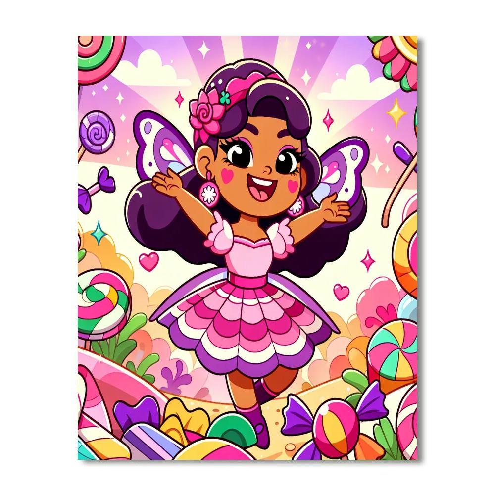 Joyful Candy Land Fairy DIY Paint By Numbers
