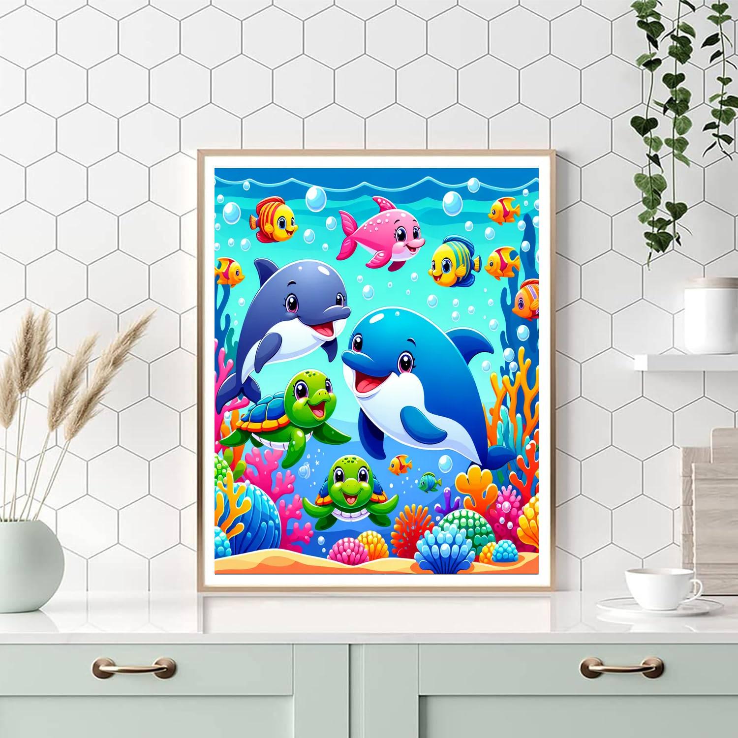 Magical Underwater Journey Painting Number Kit