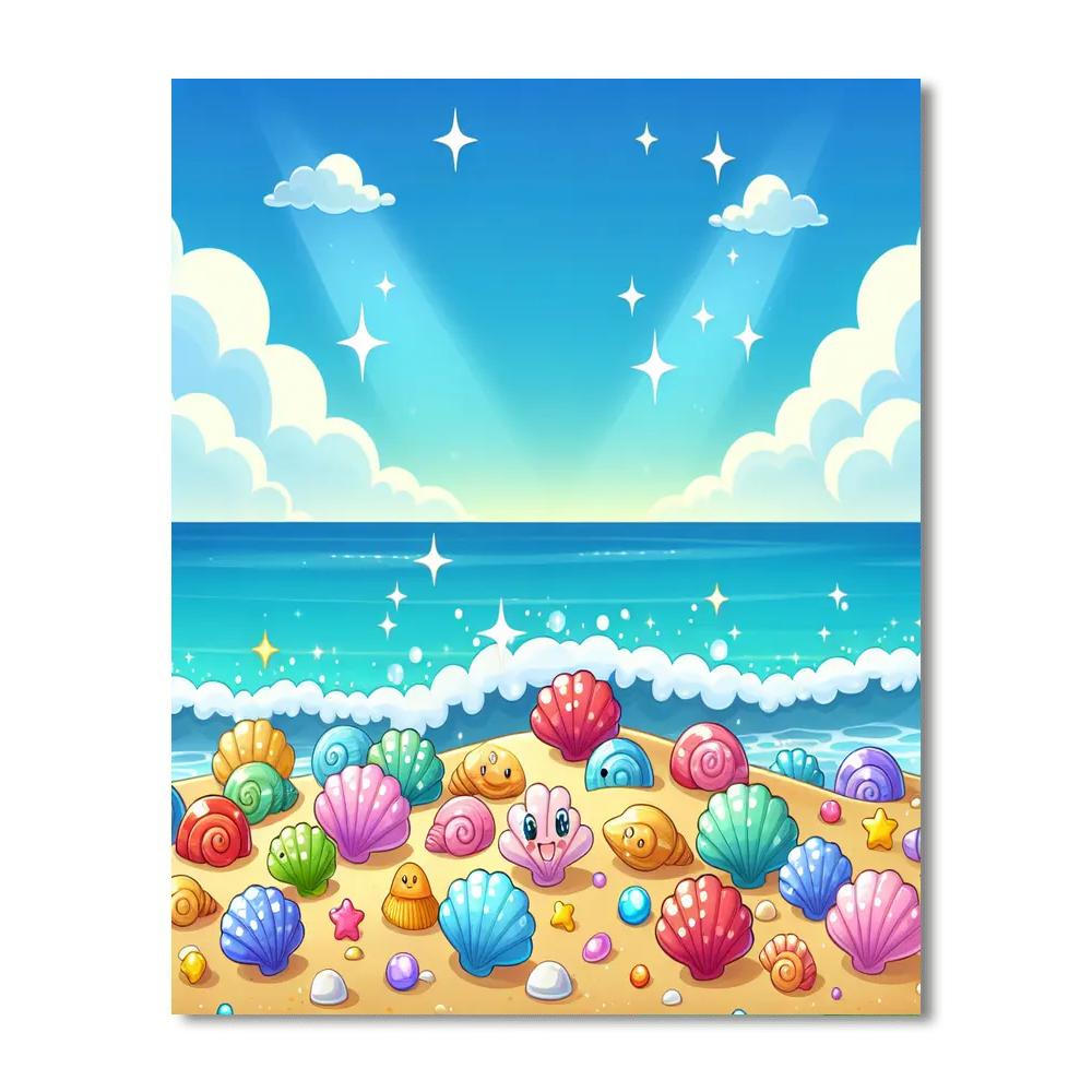 Seashell Shore Number Painting