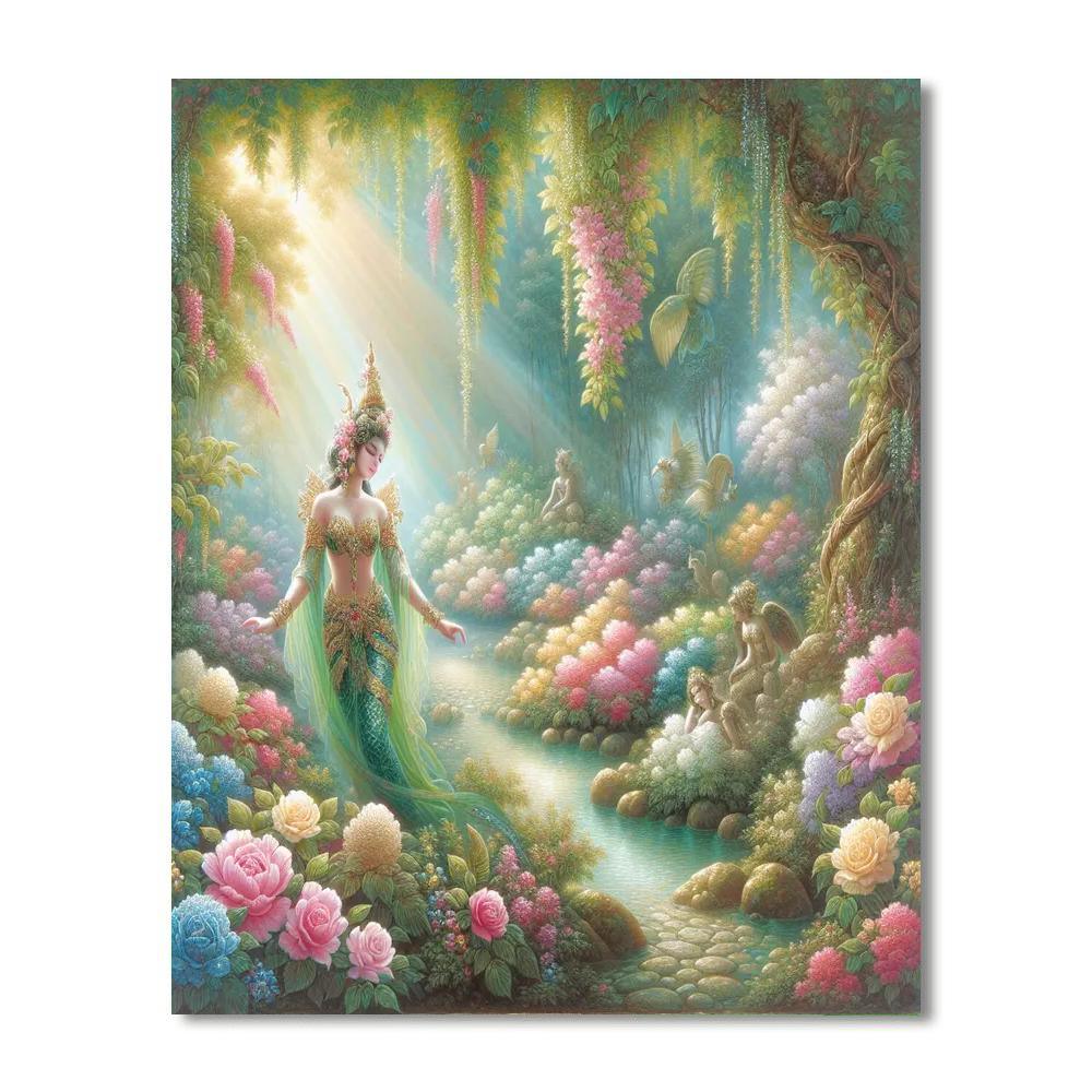 Ethereal Garden Nymph Number Painting
