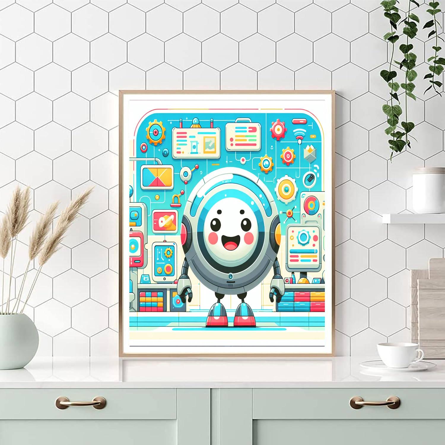 Friendly Robot Discovery Numbered Painting Kits