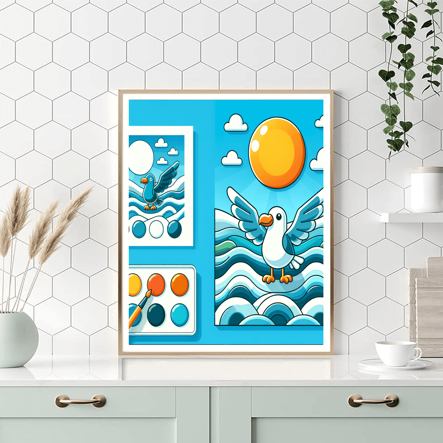 Spirited Seagull Number Painting