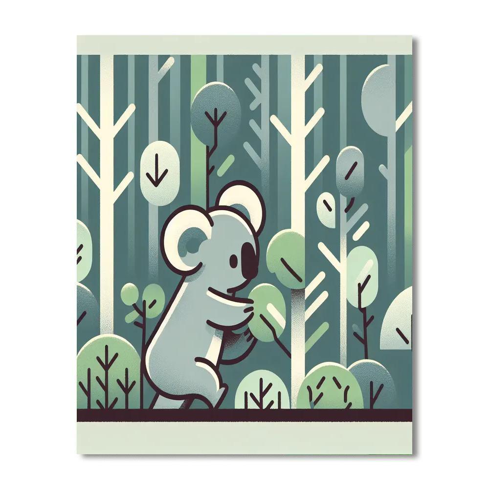 Curious Koala Forest Paint By Numbers Kits