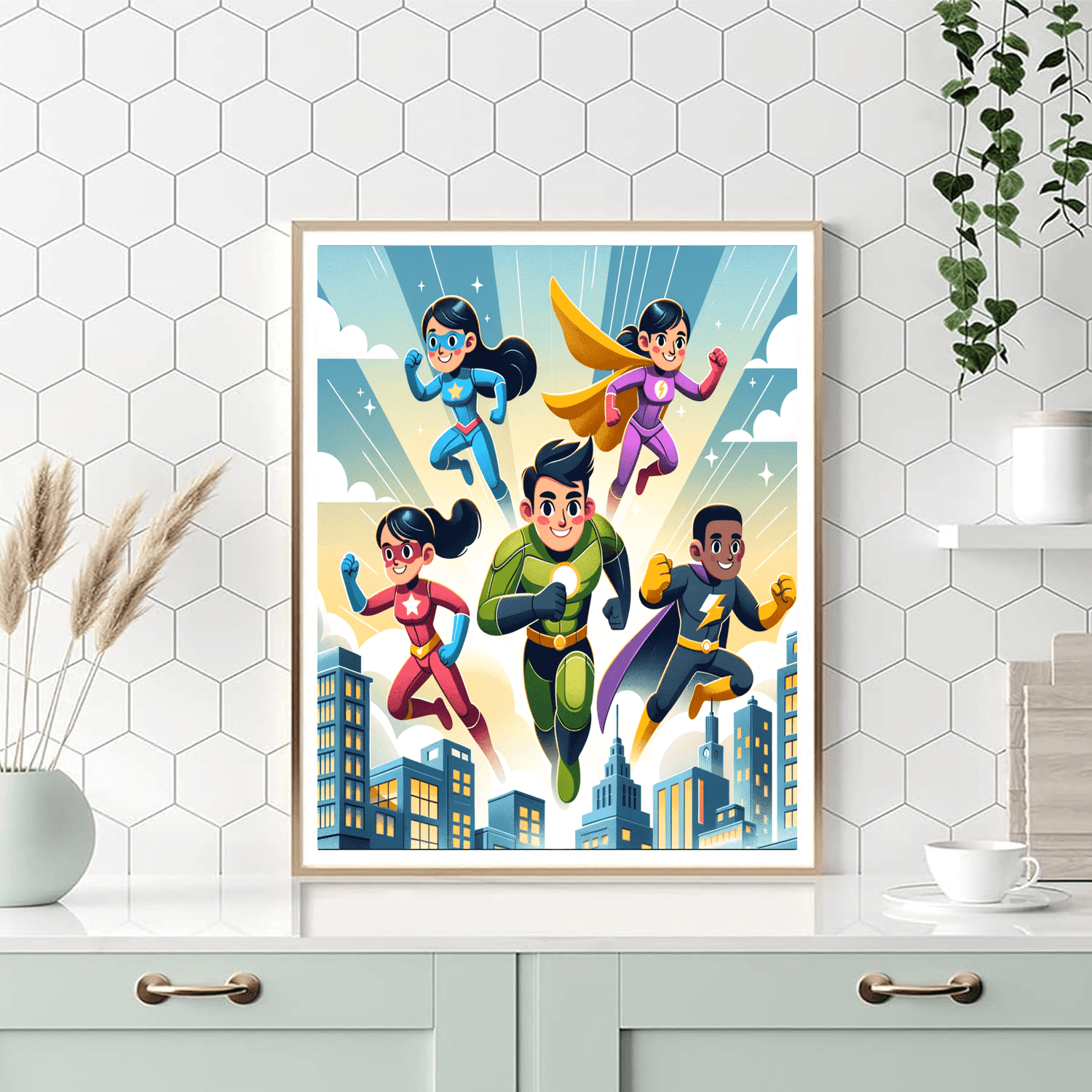 Pint-sized Superheroes DIY Paint By Numbers