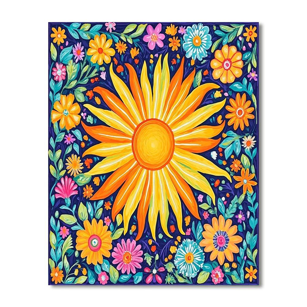 Frida Kahlo Inspired Ode To The Sun  Painting By Numbers Kit