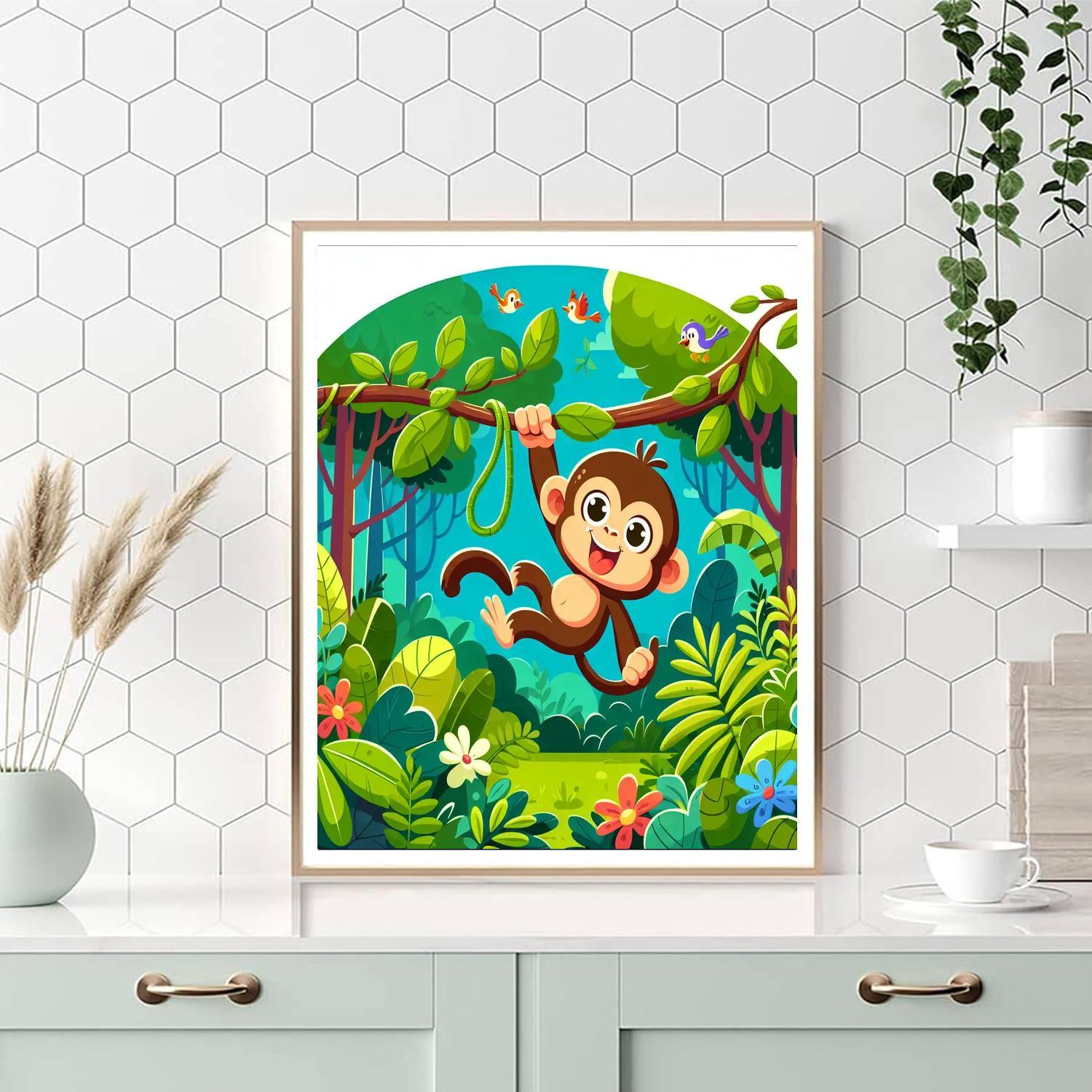Happy Jungle Jamboree Painting Number Kit