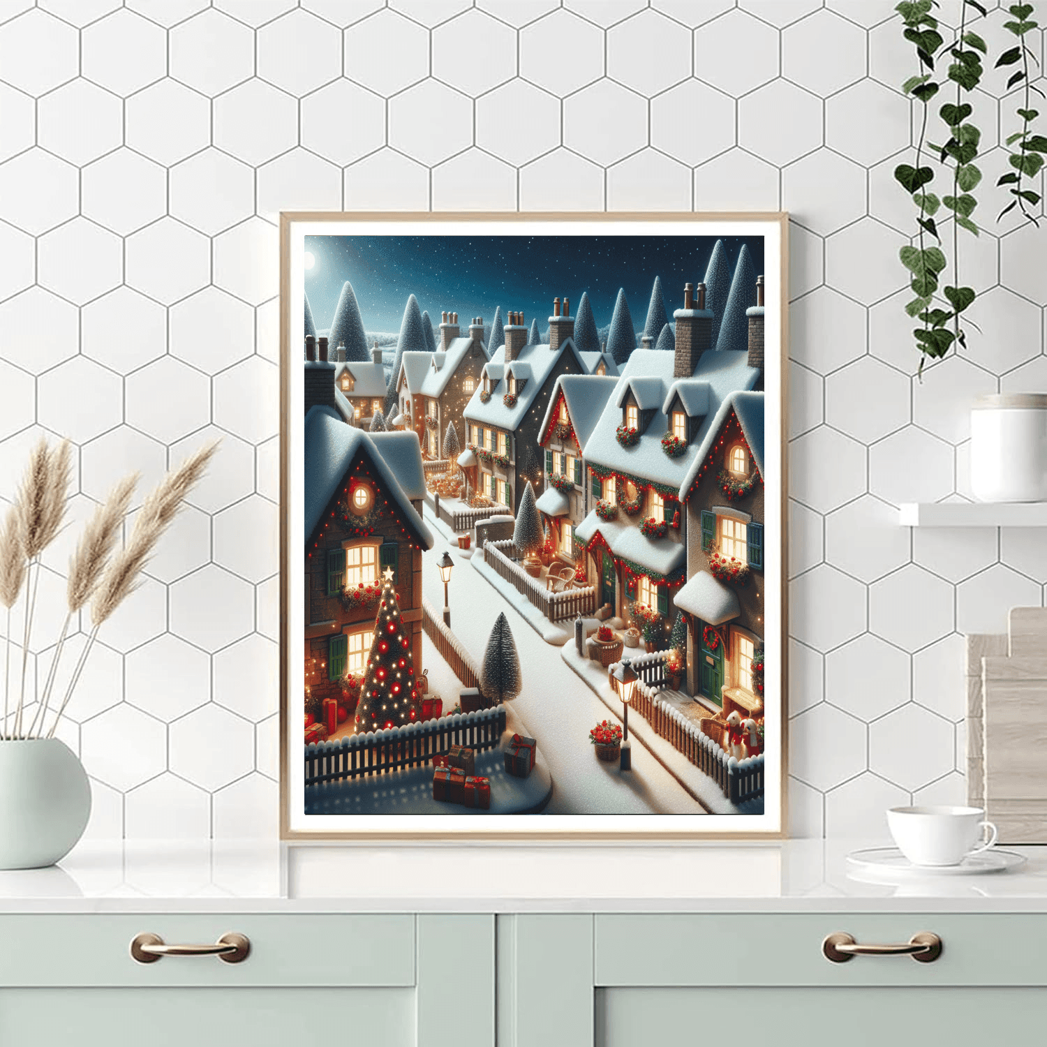 Christmas Village Serenity Paint By Number