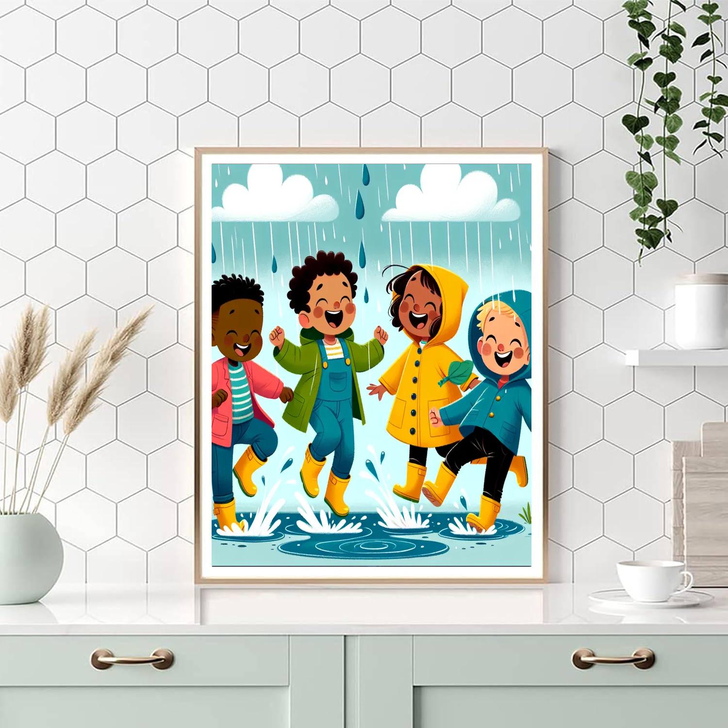 Rainy Day Adventure Number Painting