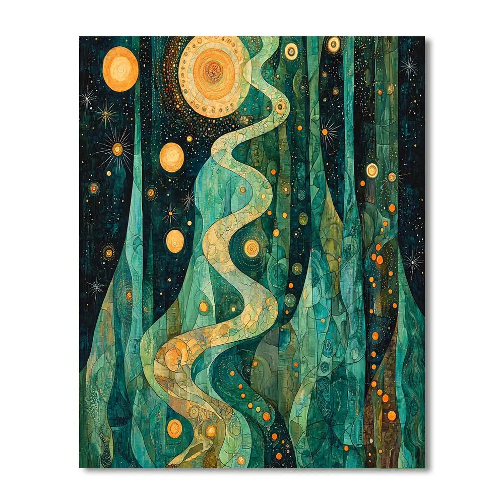 Max Ernst Inspired Cosmic Patterns In Motion  Paint By Numbers Art