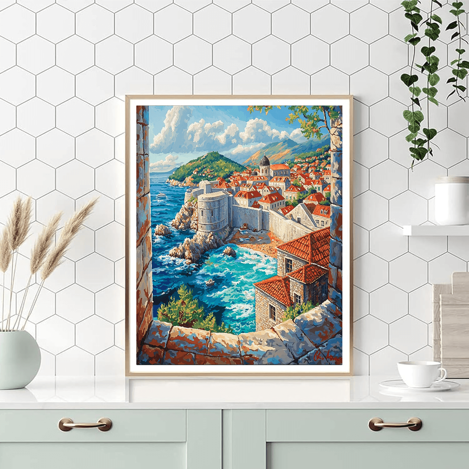 Dubrovnik City Walls DIY Paint By Numbers