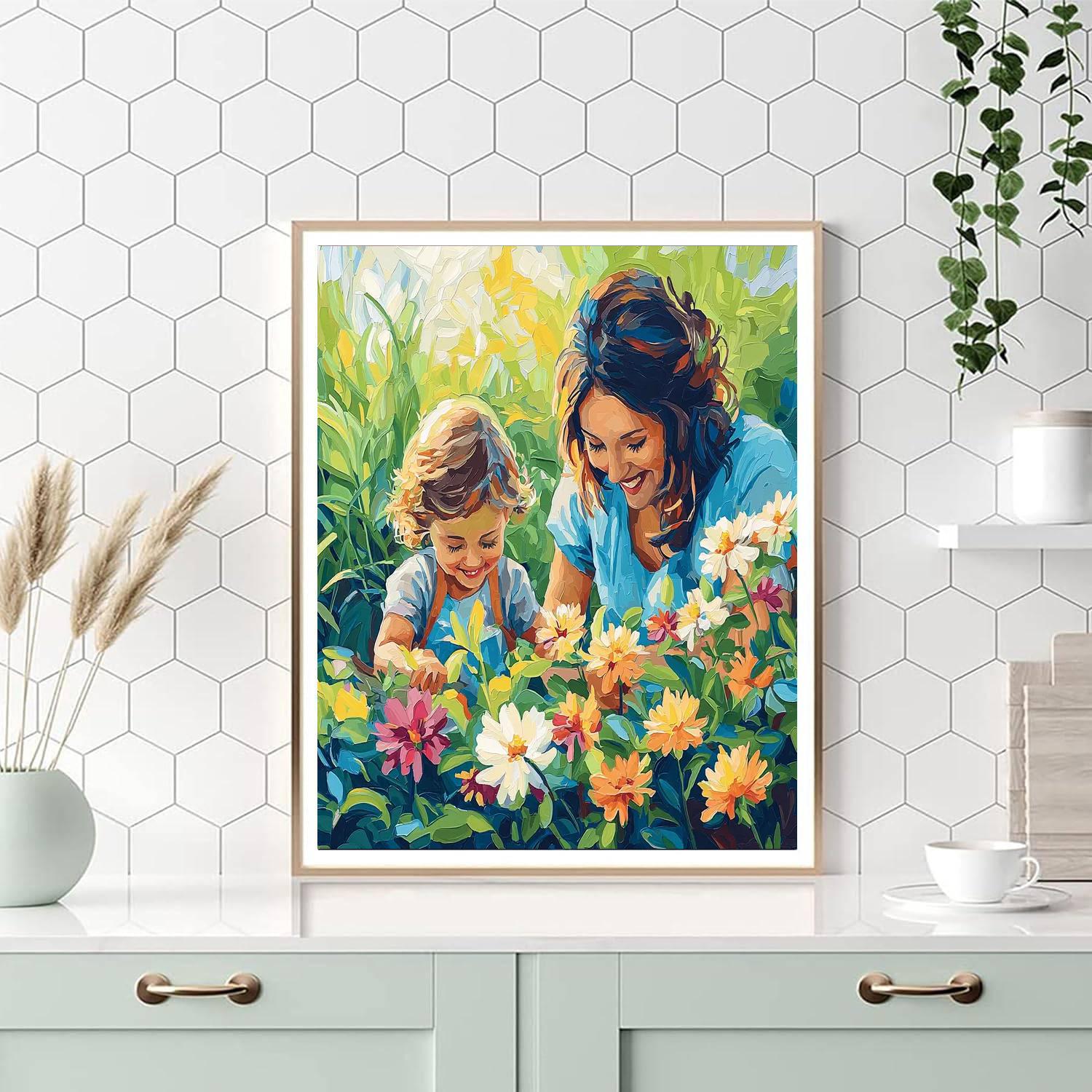 Mother's Heart Garden Paint By Numbers