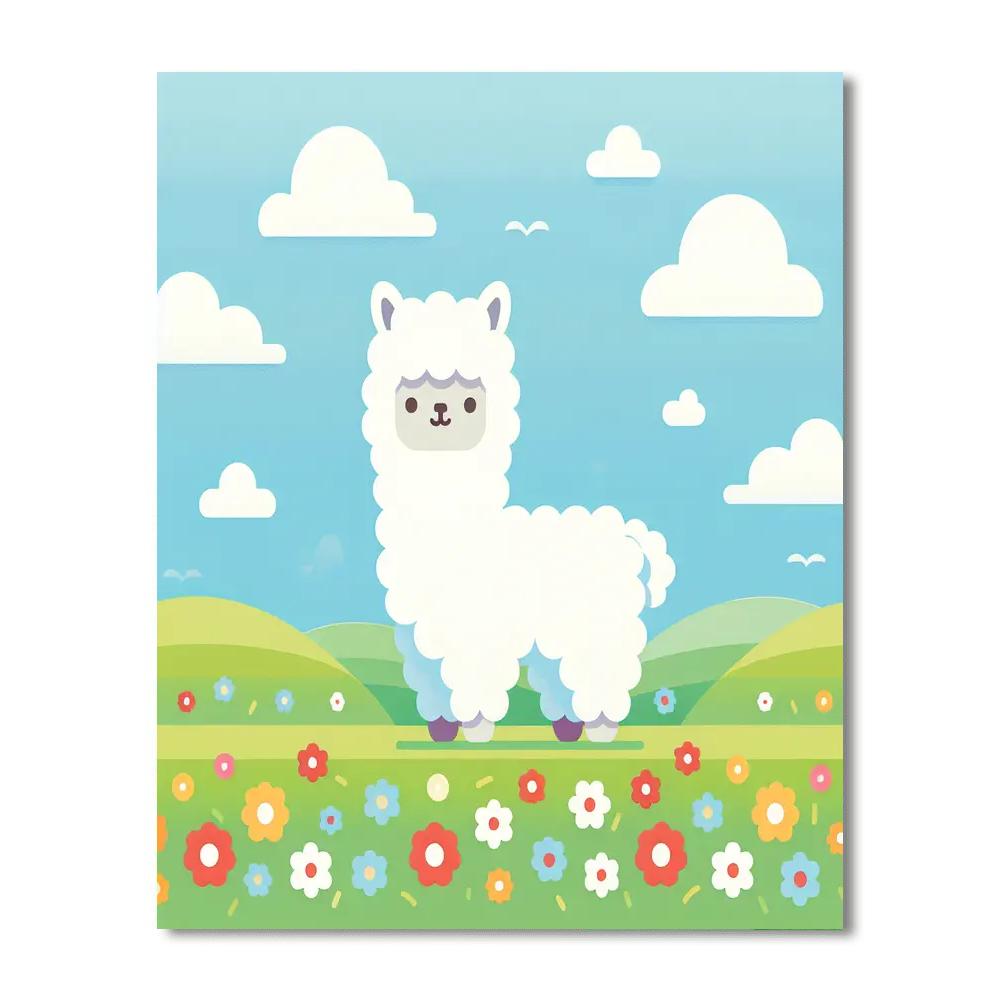 Adorable Alpaca Escape Painting Number Kit