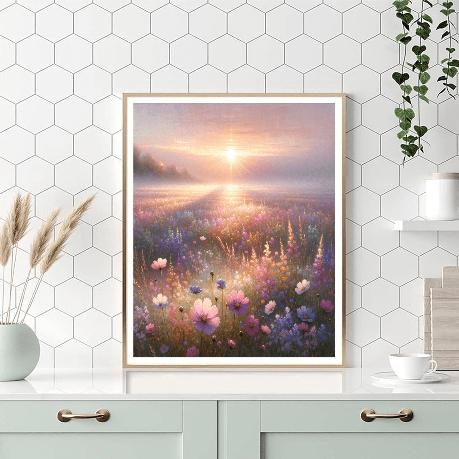 Quiet Meadow At Sunrise Painting By Numbers Kit