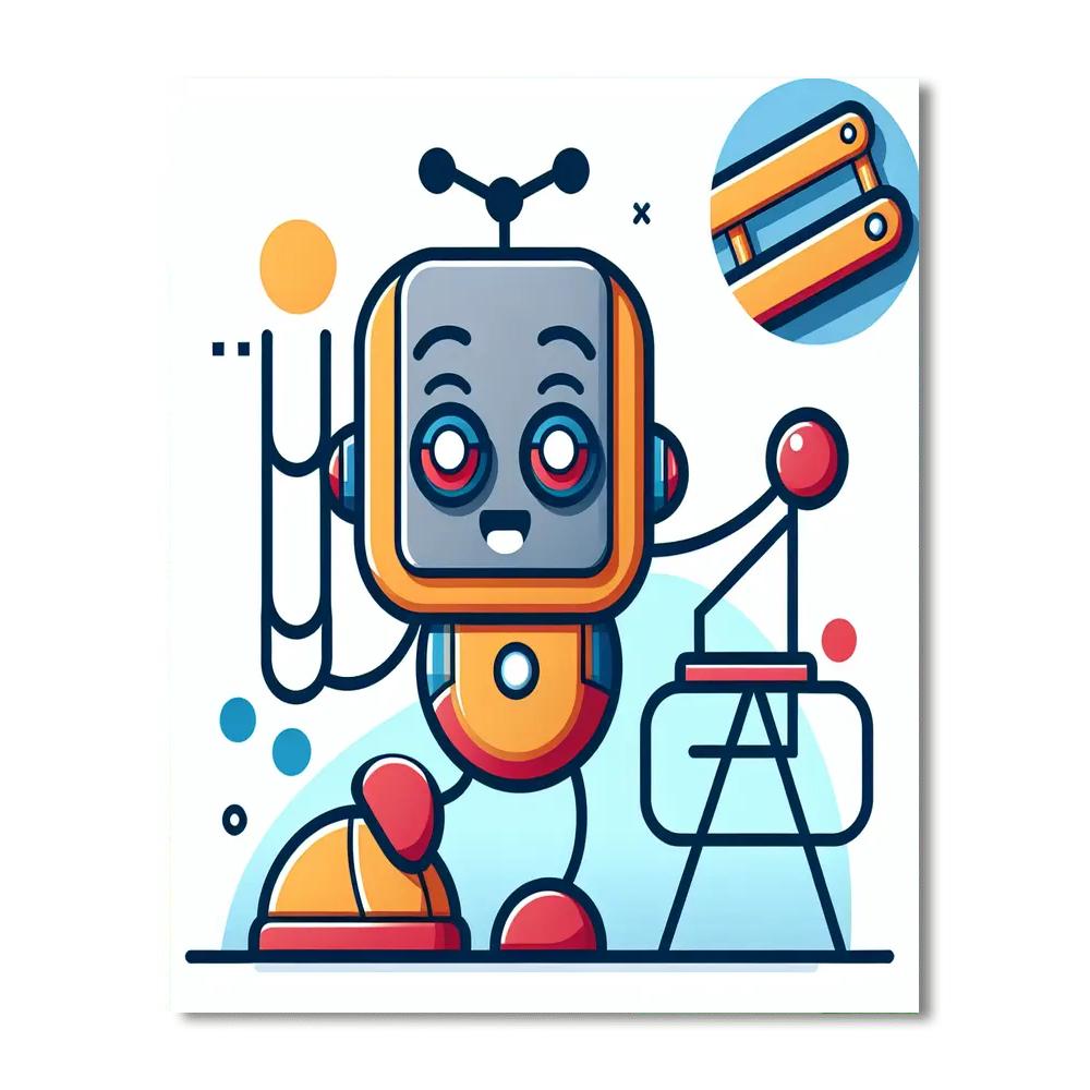 Merry Robot DIY Paint By Numbers