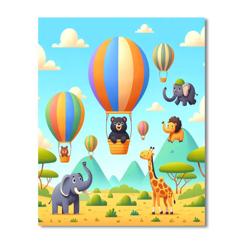 Skyward Safari Paint By Numbers Art