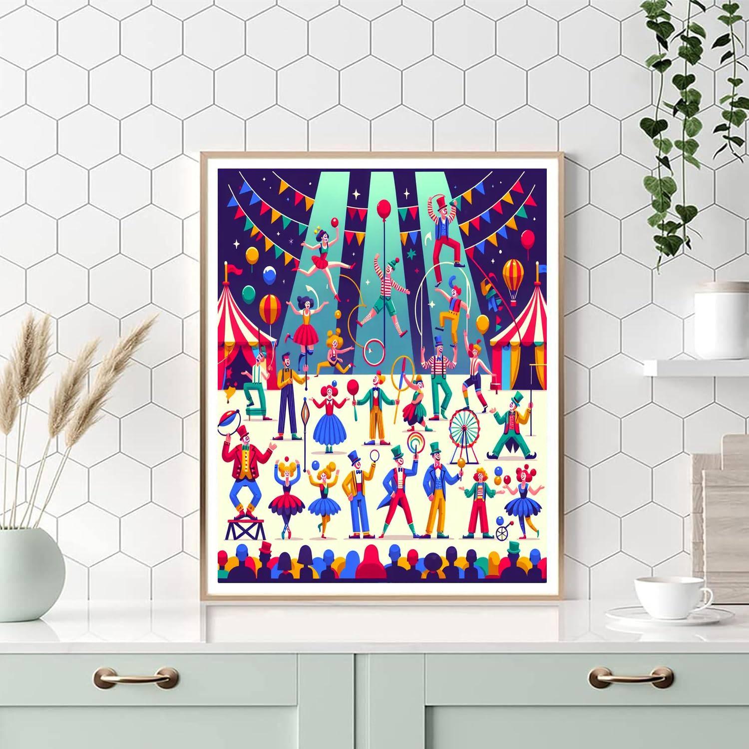 Imaginative Circus Fun Number Painting