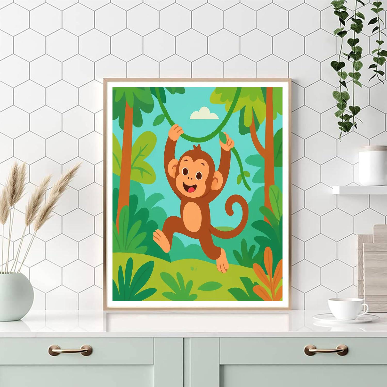 Daring Adventure Monkey Paint By Numbers