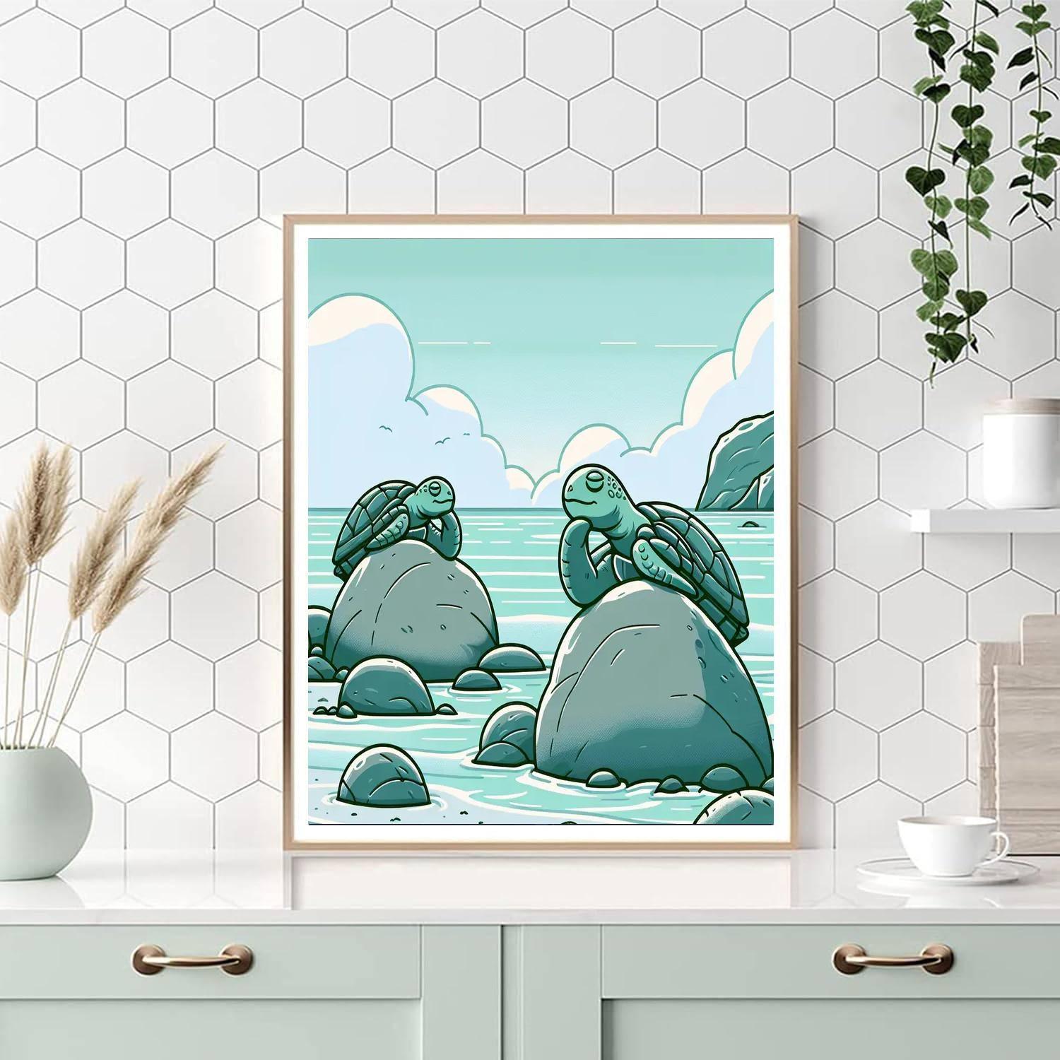 Wise Turtles Paint By Numbers Art